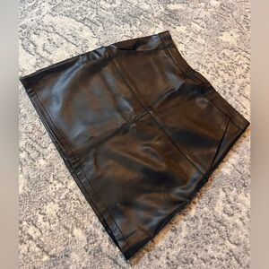 Faux leather skirt